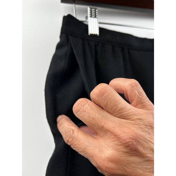 Vintage 1980s Pendleton Wool Skirt Black Midi Skirt Size 12 Petite Made in USA - Picture 5 of 8